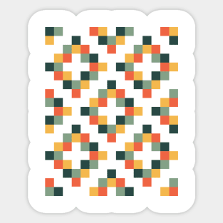 Vintage square pattern Sticker